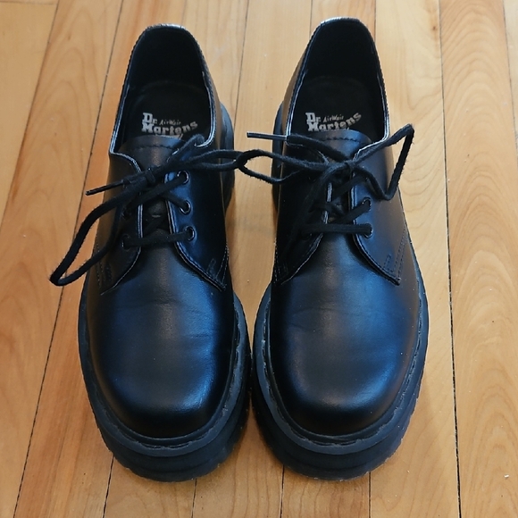 Dr. Martens Shoes - Dr. Martens Mono Felix Platforme Black Vegan Leather Shoes